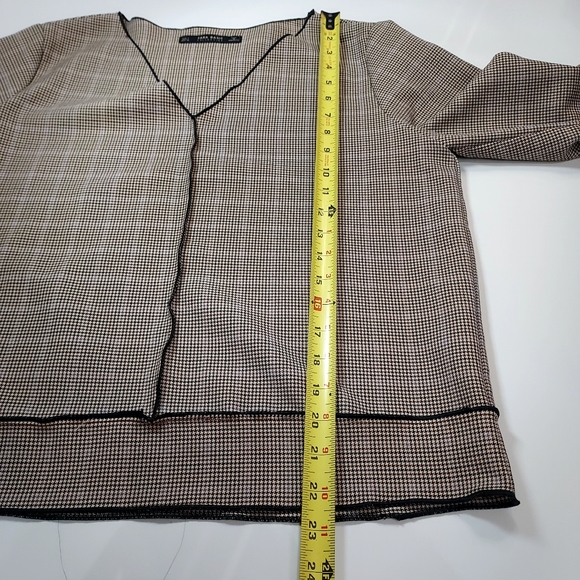 Zara Houndstooth Bow Top, L - Picture 4 of 5